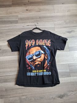 Offers? Pop Smoke Airbush Black Graphic Shirt Men's Large