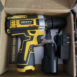 New Cordless Brushless Drill w/ Battery & Charger – $30