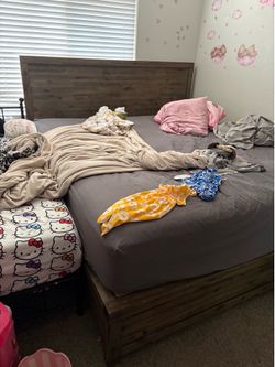 Cal king frame and mattress