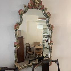 Unique Handcrafted Baroque Reflection Marine Majesty Seashell Mirror by Marjorie Stafford