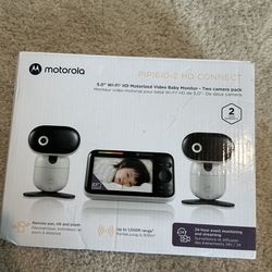 Motorola 5.0" PIP1610-2 HD ConnectMotorized Video Baby Monitor 2 Camera Pack NIB