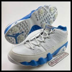 Nike Air Jordan 9 Retro Low G Golf UNC University Blue White FJ5934-101 Men’s 13
