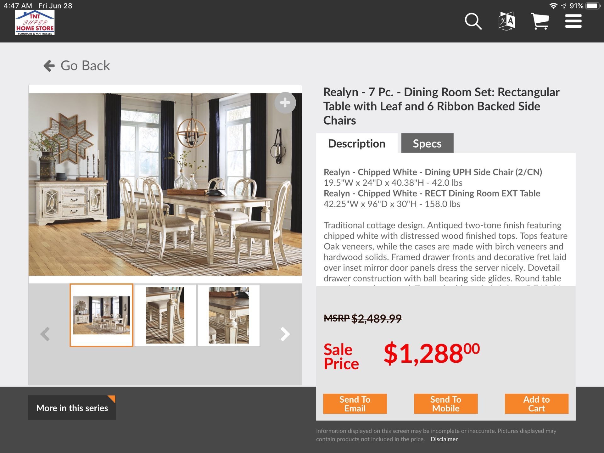 New Dinette Set Ashley Furniture