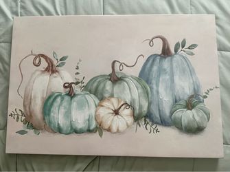Watercolor Pumpkin Canvas Wall Art