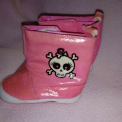 Pink Skull Boots