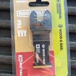 Rockwell RW8966.3 Sonicrafter 3-Pack Bi-Metal Oscillating Tool Blade. 