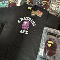 Bape Black And Purple streetwear Tee