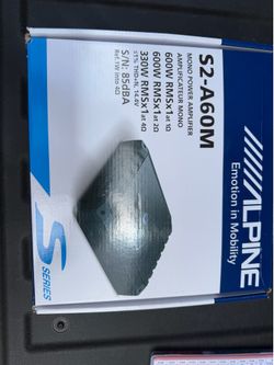 Alpine 600W Amplifier S2-A60M