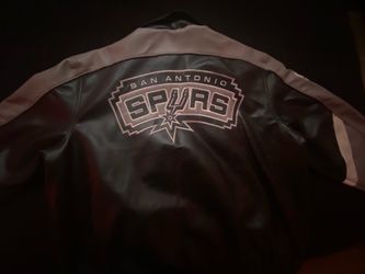 San Antonio Spurs faux leather track jacket