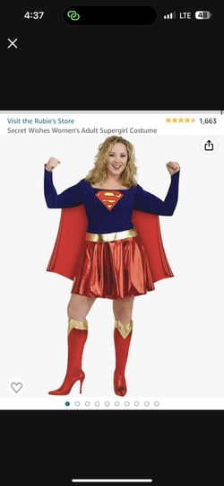 Brand NEW SuperGirl superwomen Adult costume Fit Halloween costume