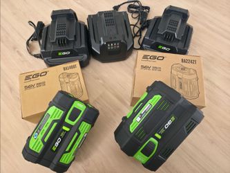 EGO POWER+ 56 -Volt 4 Ah & 2.5 Ah Lithium Ion Battery
 & CHARGERS