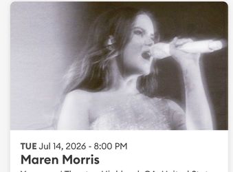 Maren Morris in CONCERT tonight (Suite)