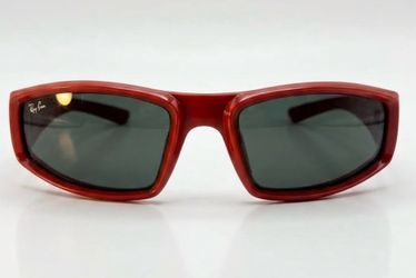 Ray-Ban RB4335 Red Wraparound Sunglasses | Sporty Retro Pillow Frame 58mm! Good condition!