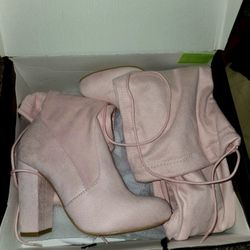 Pink Heel Boots