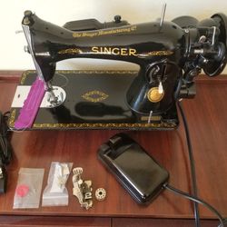 Singer Sewing Machine Model 15-91 Completely Serviced