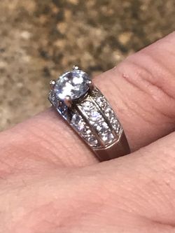 Sterling 925 silver cz diamond ring