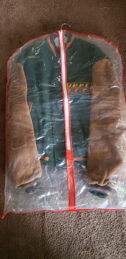 Jacket vintage 1994 upper deck  Varsity collectible Leather,SUEDE,wool material