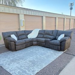 ✅ Ashley Tambo 2-Piece Manual Reclining Sectional – Brown