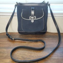 DOONEY & BOURKE Canvas Leather Crossbody Bag