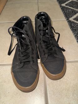 Vans SK8-Hi Black Canvas Gum Sole Sneakers