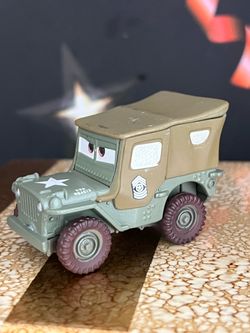 DISNEY PIXAR CARS - SARGE THE GREEN JEEP - DIECAST - - NEW