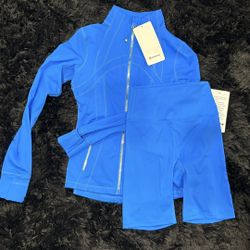 Blue Lululemon Define Jacket Set 