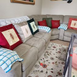 L-sectional Couch With Recliners