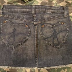 Womens Juicy Couture Denim Jean Skirt