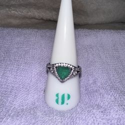 Emerald Quartz Ring 