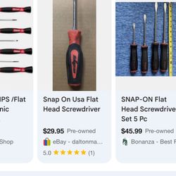 Matco Phillips And Snap On Flathead