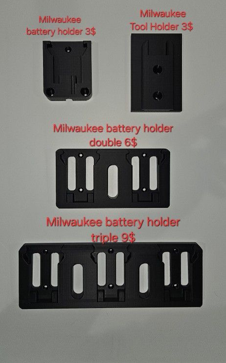 Batter And Tool Organizer For Dewalt/Milwaukee Brands
