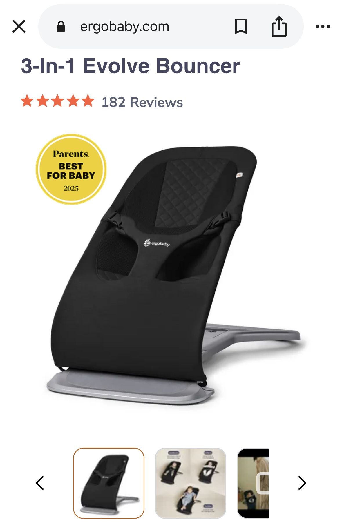 Baby Bouncer Ergo baby 3 In 1 Evolve
