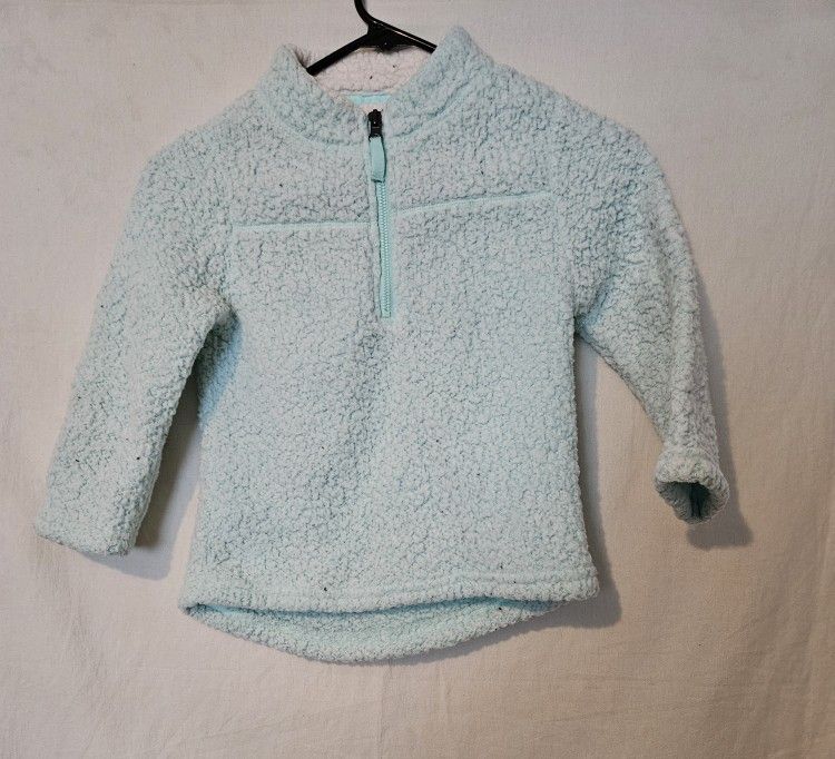 Wondernation Cuddly Sherpa Kid's Quarter Zip Fleece