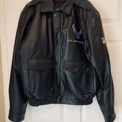 LEATHER JACKET MEN’S BLACK XL AIR FORCE