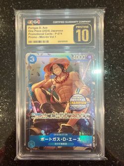 🔥 Portgas D. Ace P-074 Southeast Asia Championship Promo – CGC PRISTINE 10 🔥