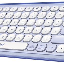 Logitech POP ICON Wireless Bluetooth Keyboard Lilac & Off-White, Multi-Device