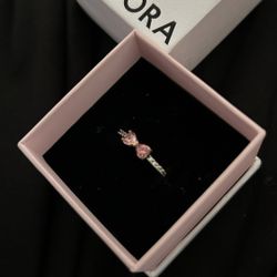 Pink Bow Pandora Ring