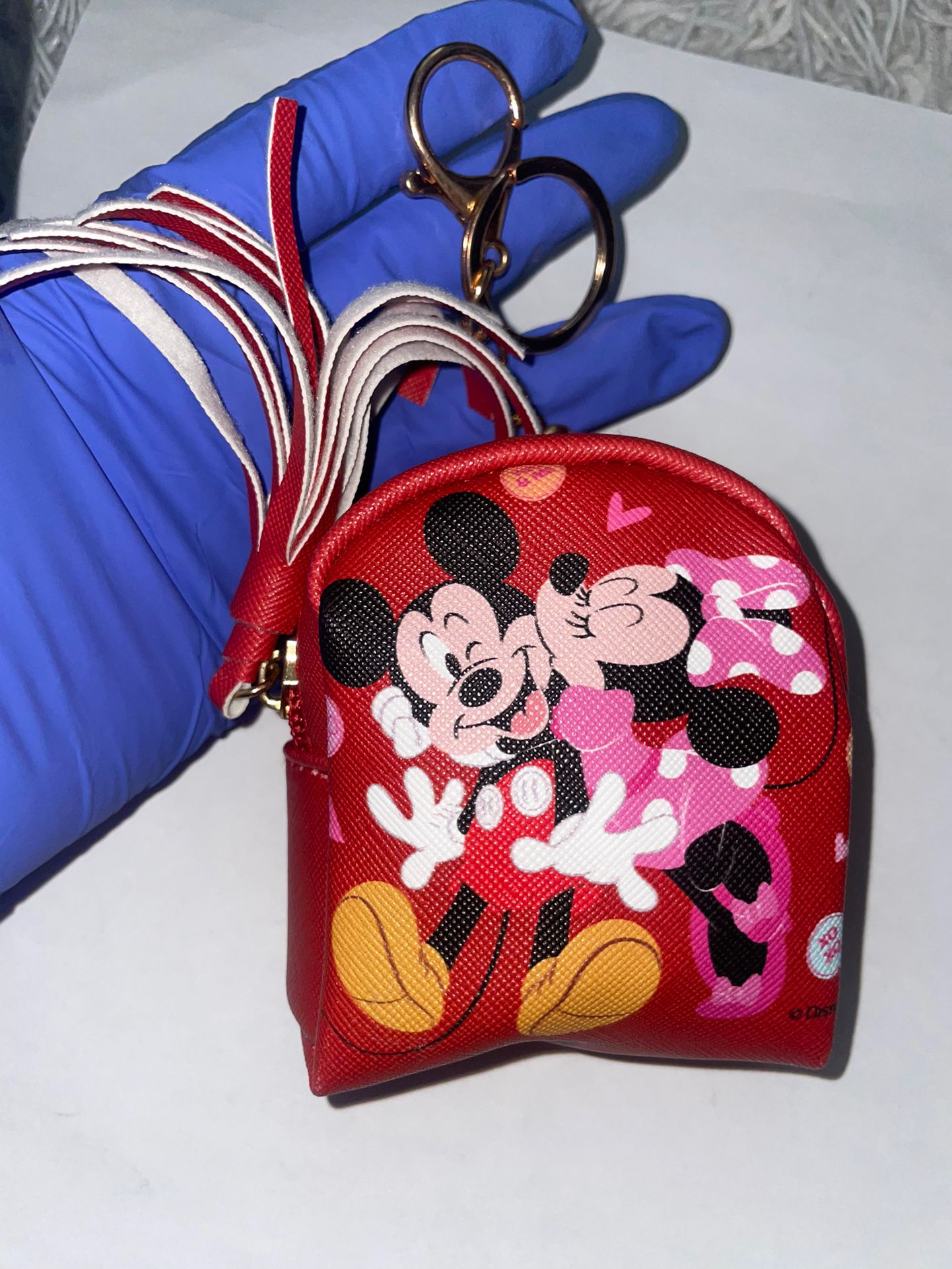 Mini Red Disney Key Chain Pouch 