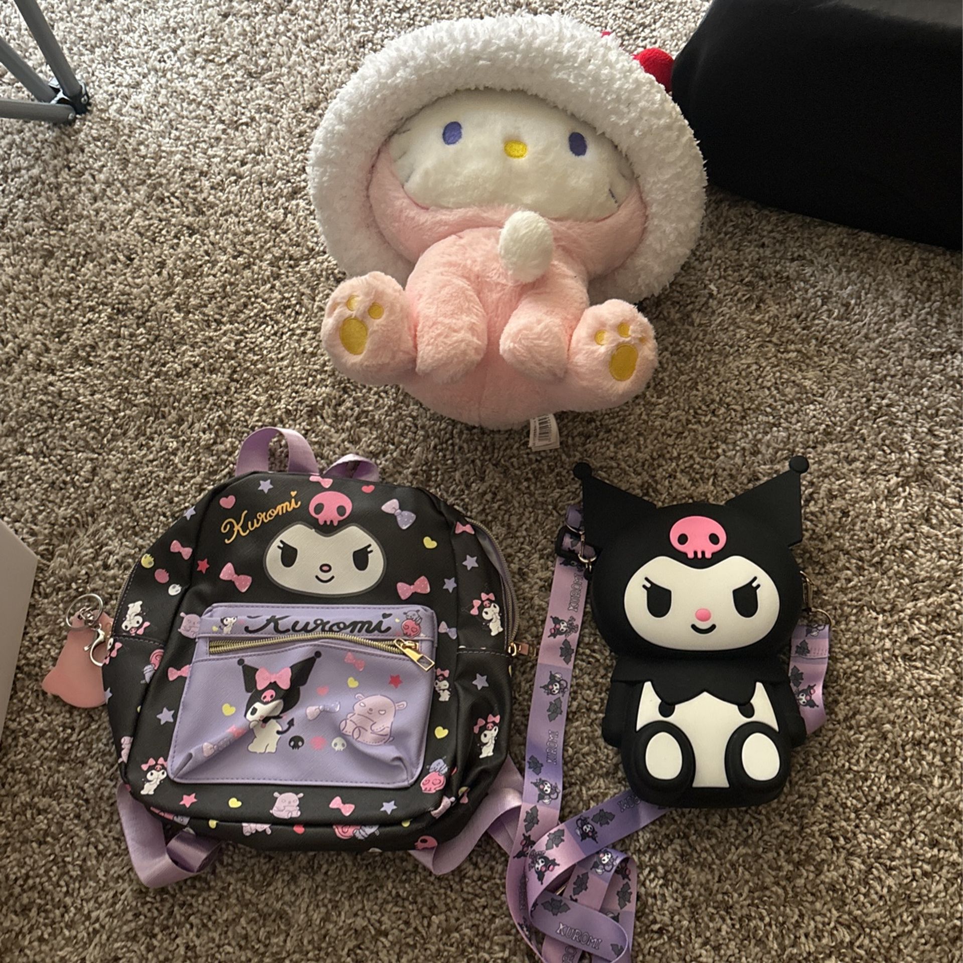 Kuromi Backpack And Hello kitty