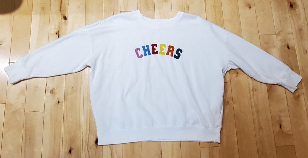 NEW Maurices Fuzzy 'CHEERS' Sweatshirt (XXL)