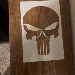 Punisher Logo Stencil 