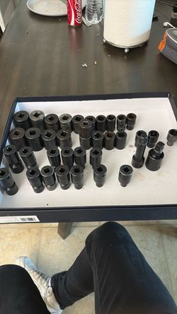 obo $ Snap on Impact Socket Set Assorted Sizes …free Bluepoint impact gun !!!