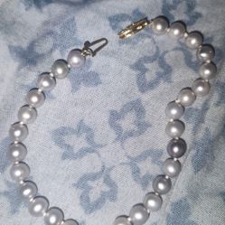 14 Karat Gold Cultured Pearl Bracelet