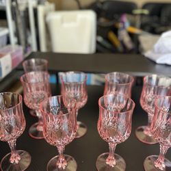 Pink goblets plastic