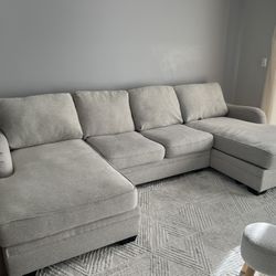 Grey U-Sectional Couch