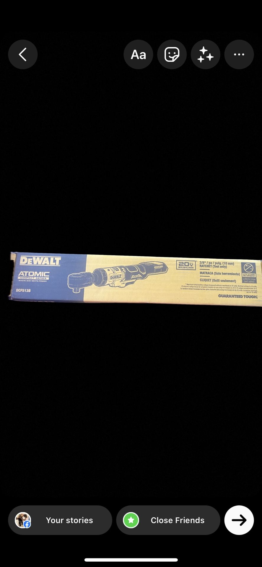 Dewault 20V Rechargeable Ratchet