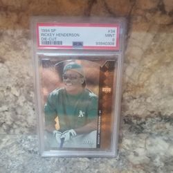 Rickey Henderson Rare 1994 Upper Deck SP Die-cut PSA 9 