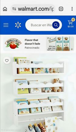 3pcs wood floating shelves, white