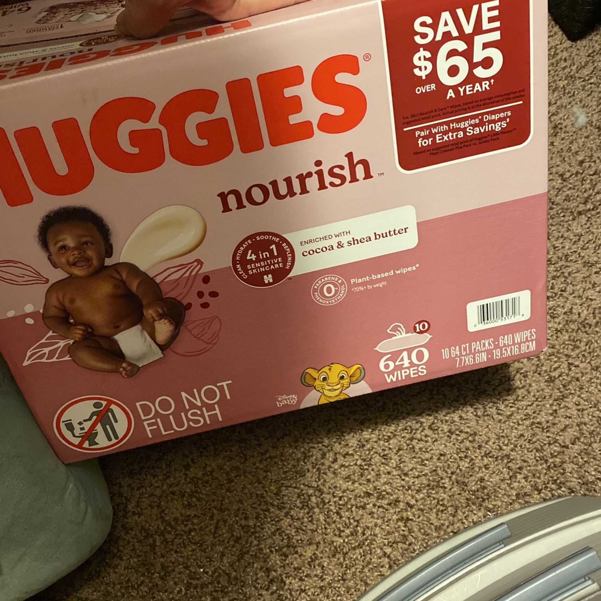 huggie nourish wipes cocoa and shea butter 640 count