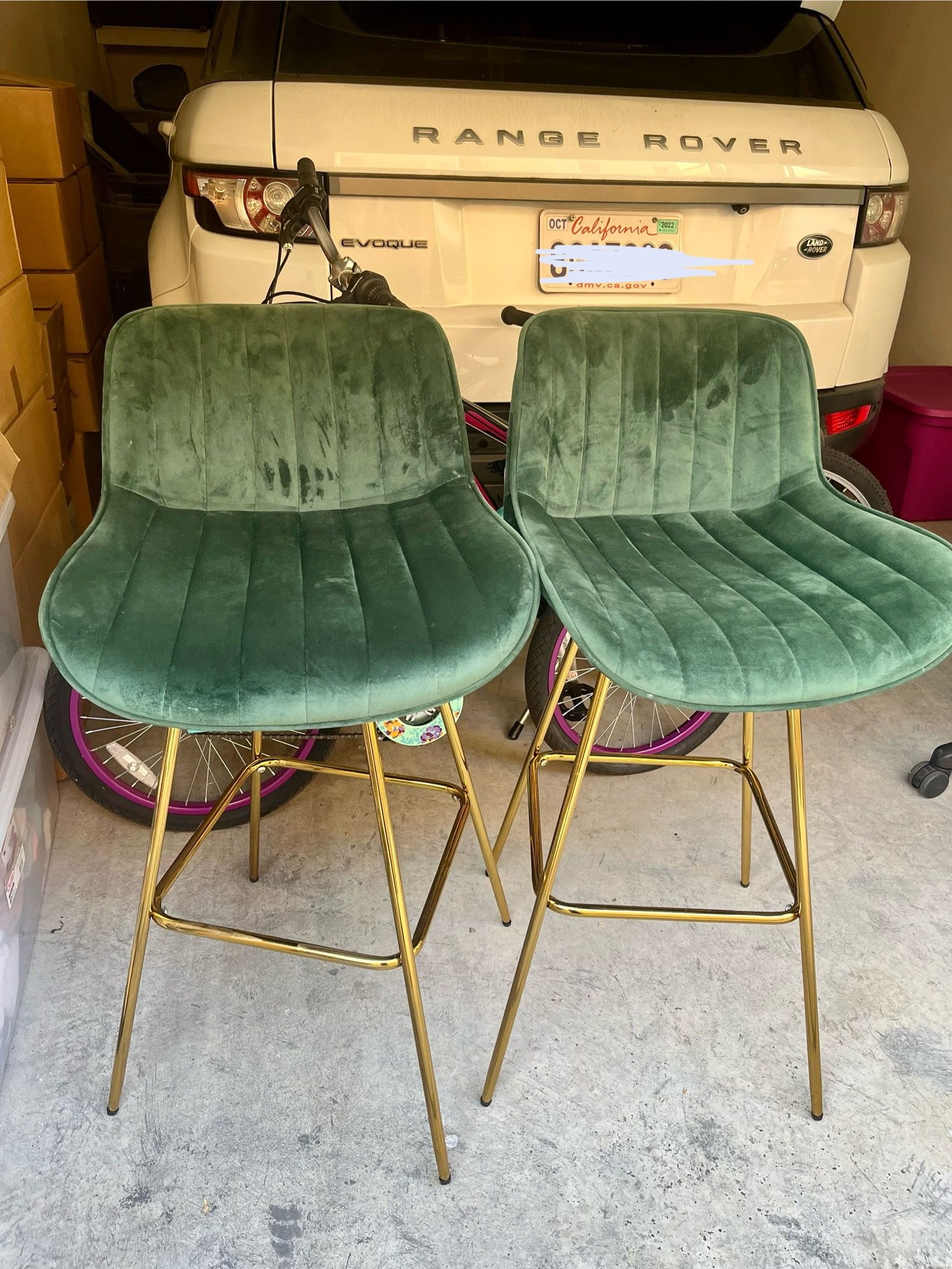 Emerald Velvet Stools